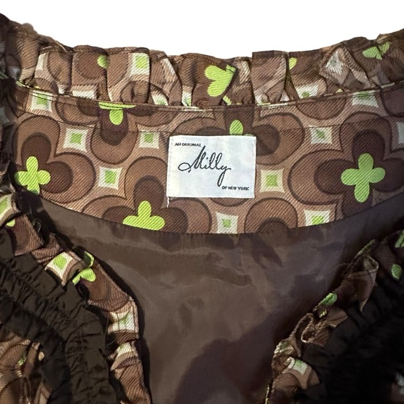 Milly of New York Retro Silk Knee Dress - Picture 3 of 5